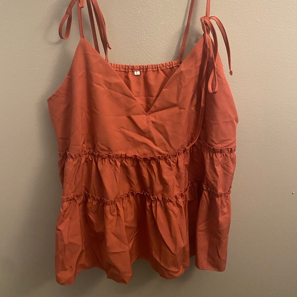 Warm mauve flowy tank